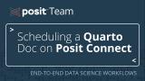 How to schedule a Quarto document on Posit Connect