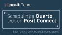 How to schedule a Quarto document on Posit Connect