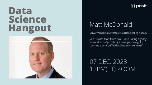 Matthew McDonald @ KBRA | Data Science Hangout